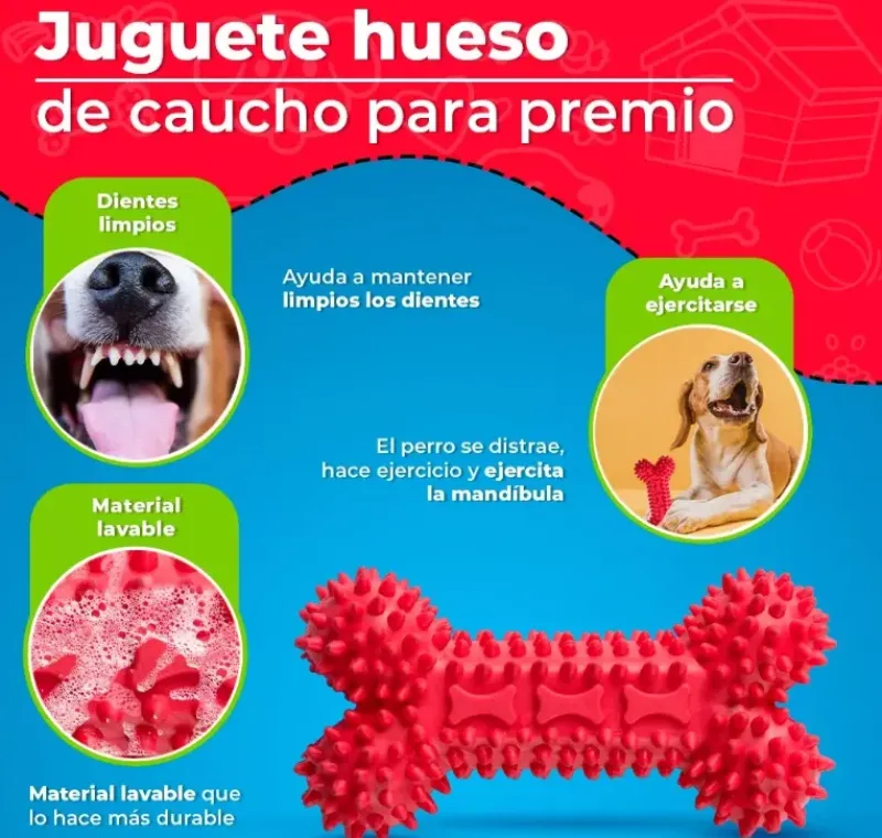 Juguete De Caucho Hueso P/premio. Color Varios