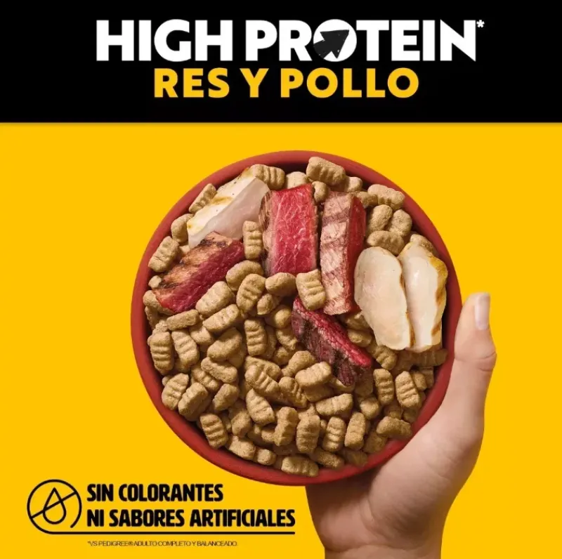 Pedigree Croquetas High Protein De Adultos Res Y Pollo 18kg