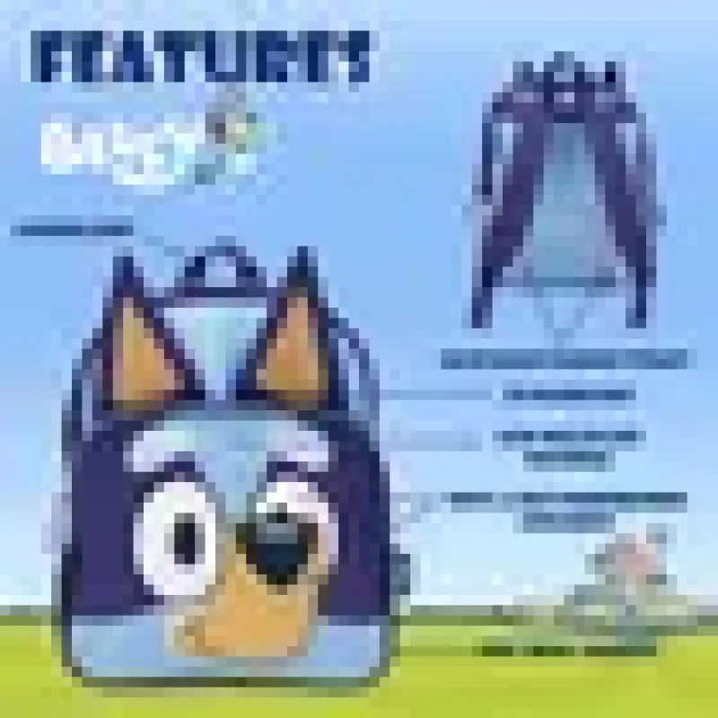 Mochila Infantil Bluey Familia Y Amigos Color Azul
