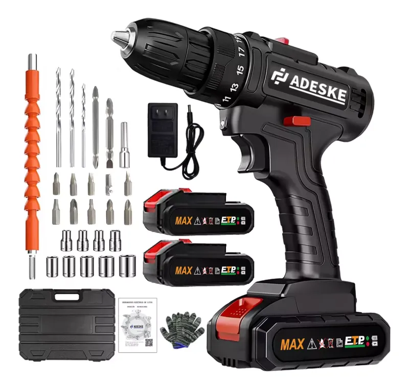 Kit Destornillador Inalambrico Taladro Electrico Con Bateria