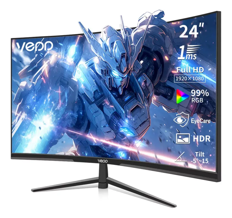 Monitor Gamer Vedd CPA0161BK Curvo 24'' LED Negro 127V
