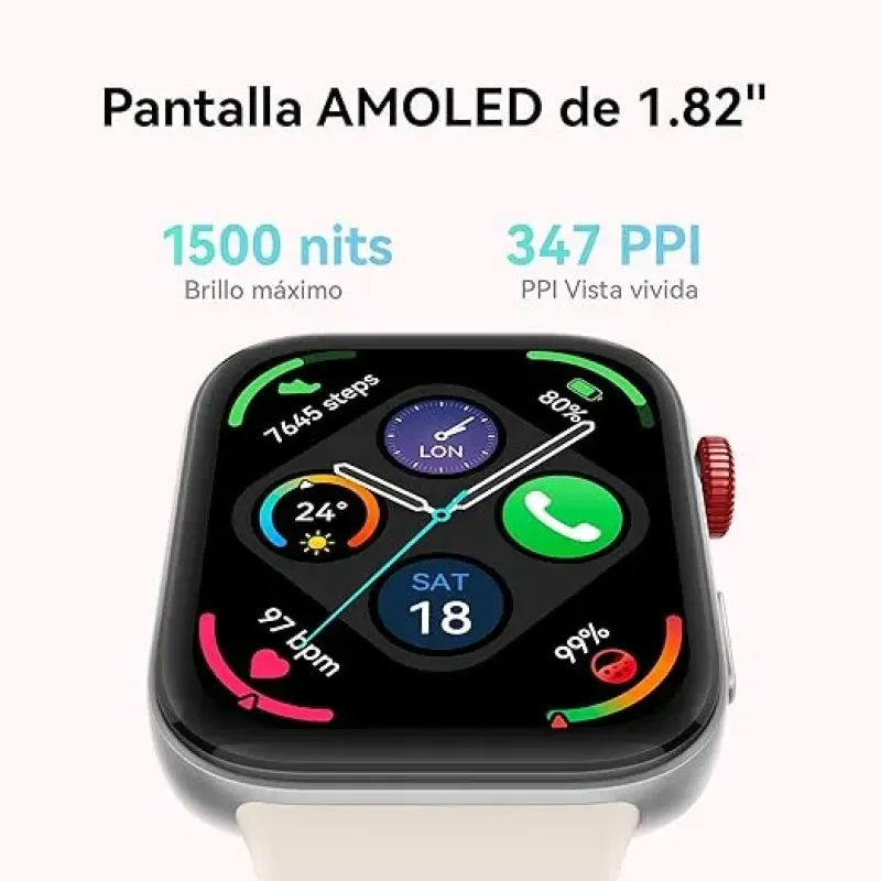 Smartwatch Huawei Watch Fit 3 - Color Negro - Color de correa Azul nube - Medidas 22 CM